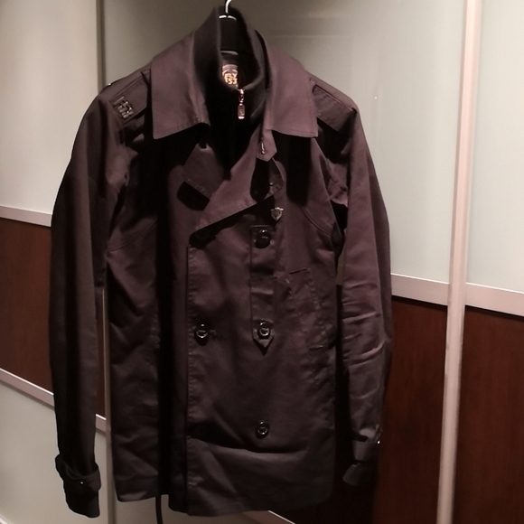 Men's black cotton jacket - Picture 1 of 8